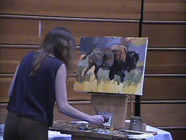 Lyn St. Clair Mullen - always fun to watch her paint!